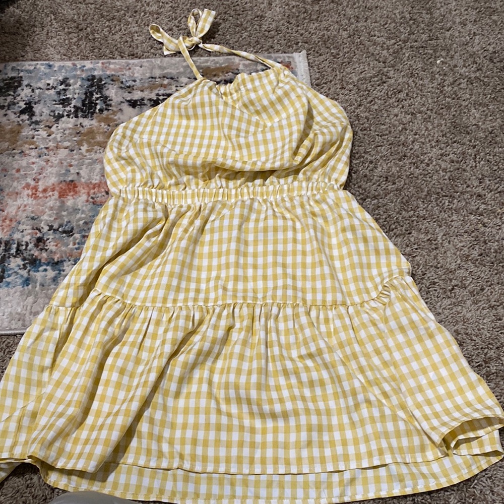 Gingham Halter Dress